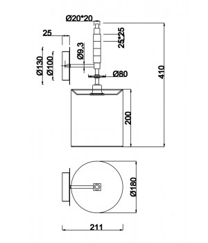 Настенный светильник (бра) Maytoni MOD066WL-01CH-foto2