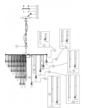 Подвесной светильник Maytoni MOD091PL-09G-foto3