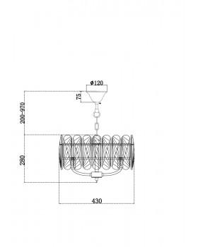 Подвесной светильник Maytoni MOD122PL-05BS-foto5