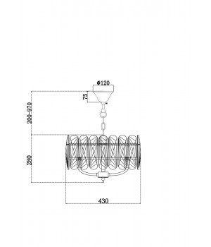 Подвесной светильник Maytoni MOD122PL-05BS-foto5