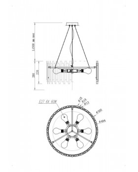 Подвесной светильник Maytoni MOD136PL-06BS-foto2