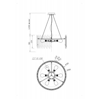 Подвесной светильник Maytoni MOD136PL-06BS-foto2