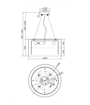 Подвесной светильник Maytoni MOD313PL-04G-foto7