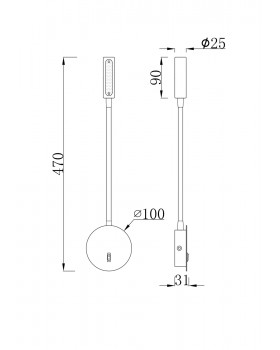 Настенный светильник (бра) Technical C035WL-L3MG3K-foto2