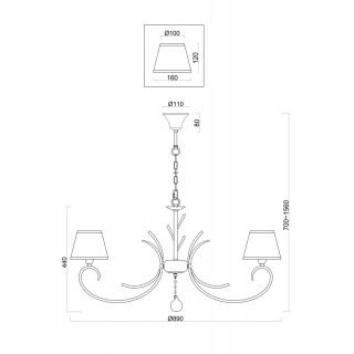 Люстра Freya FR2013PL-08G-foto2