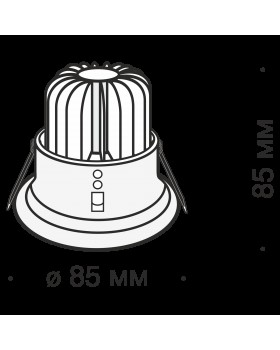 Встраиваемый светильник Technical DL034-2-L8B-foto2