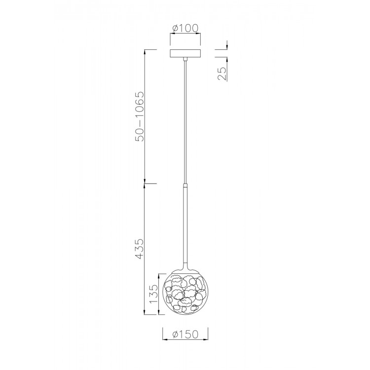 Подвесной светильник Maytoni MOD061PL-01BS