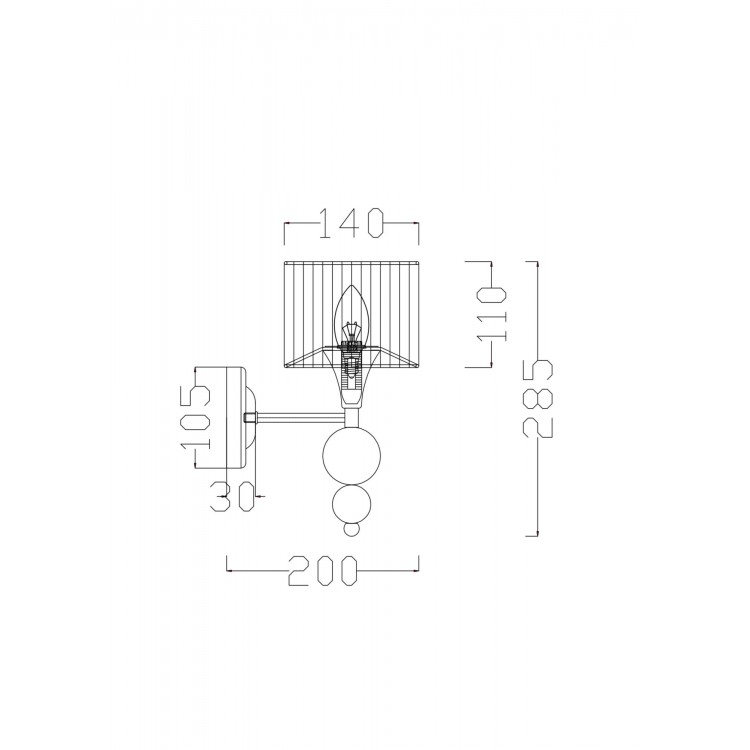 Настенный светильник (бра) Freya FR5093WL-01CH