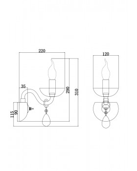 Настенный светильник (бра) Maytoni DIA011WL-01W-foto3