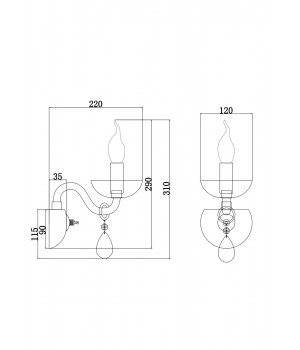 Настенный светильник (бра) Maytoni DIA011WL-01W-foto3