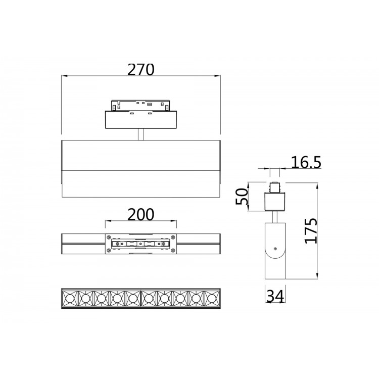 Трековый светильник Technical TR015-2-20W3K-W