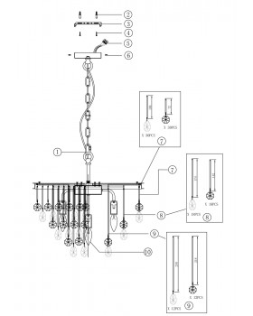 Подвесной светильник Maytoni MOD091PL-05CH-foto4