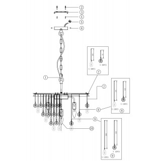 Подвесной светильник Maytoni MOD091PL-05CH-foto4