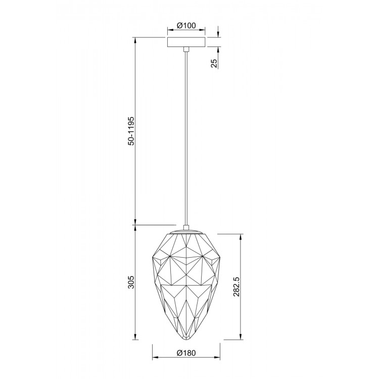 Подвесной светильник Maytoni P052PL-01BL