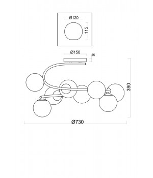 Люстра Freya FR5013PL-08CH-foto2