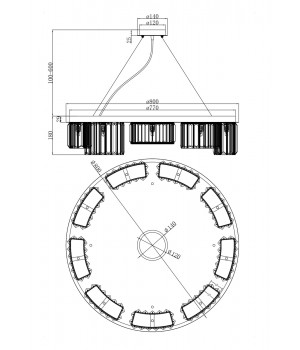 Подвесной светильник Maytoni MOD083PL-09CH-foto6