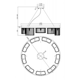 Подвесной светильник Maytoni MOD083PL-09CH-foto6