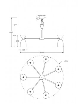 Подвесной светильник Maytoni MOD113PL-07W-foto3
