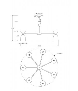 Подвесной светильник Maytoni MOD113PL-07W-foto3