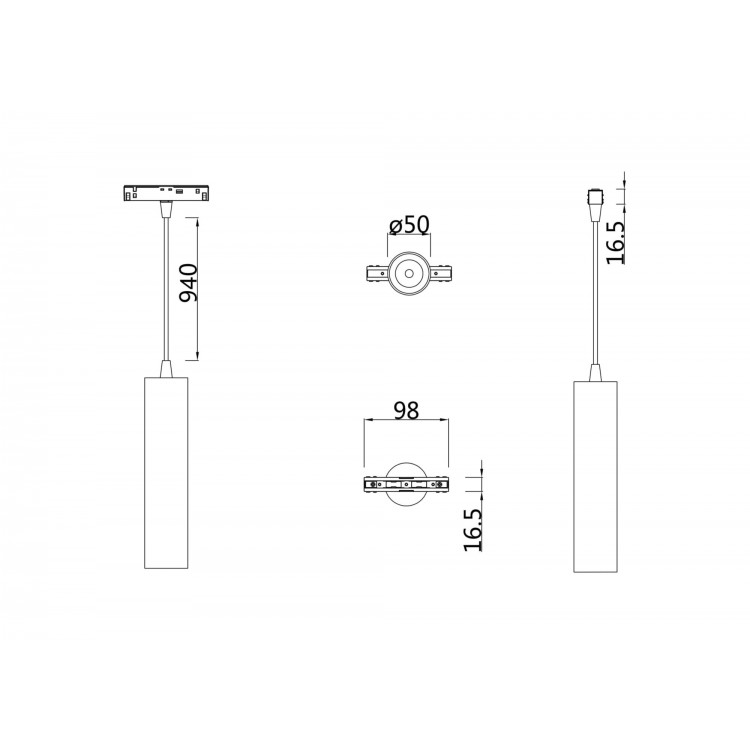 Трековый светильник Technical TR016-2-12W3K-W