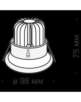 Встраиваемый светильник Technical DL031-2-L12W-foto2
