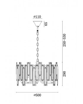 Подвесной светильник Freya FR5085PL-05CH-foto2
