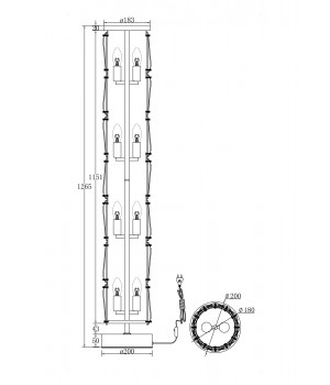Напольный светильник (торшер) Maytoni MOD043FL-08G-foto5