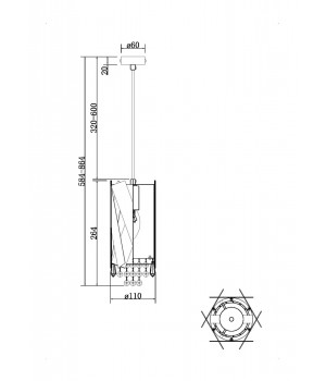 Подвесной светильник Maytoni MOD017PL-01BS-foto2
