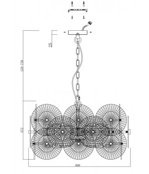 Подвесной светильник Maytoni MOD007PL-10G-foto5