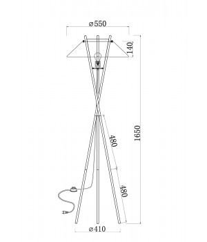 Напольный светильник (торшер) Maytoni MOD006FL-01N-foto4