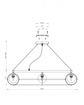 Подвесной светильник Maytoni MOD312PL-12GCH-foto7