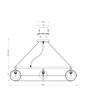 Подвесной светильник Maytoni MOD312PL-12GCH-foto7