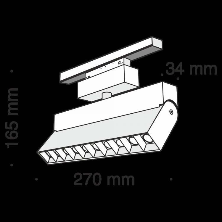 Трековый светильник Technical TR015-2-20W4K-B