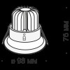 Встраиваемый светильник Technical DL031-2-L8B