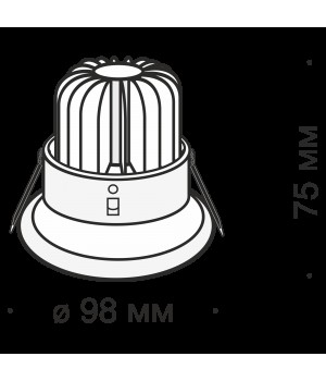 Встраиваемый светильник Technical DL031-2-L8B-foto3