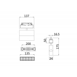 Трековый светильник Technical TR015-2-10W4K-W-foto3