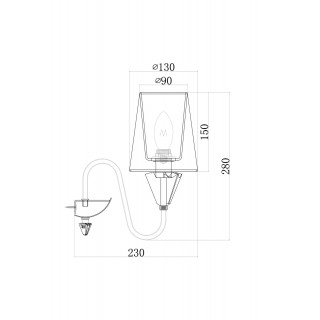 Настенный светильник (бра) Maytoni MOD078WL-01CH-foto2