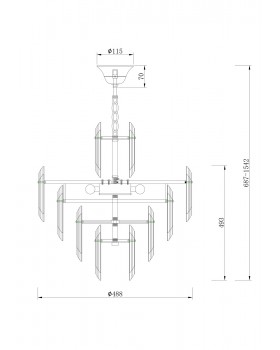 Подвесной светильник Maytoni DIA200PL-06G-foto6