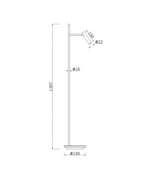 Напольный светильник (торшер) Maytoni Z010FL-L8B3K-foto3