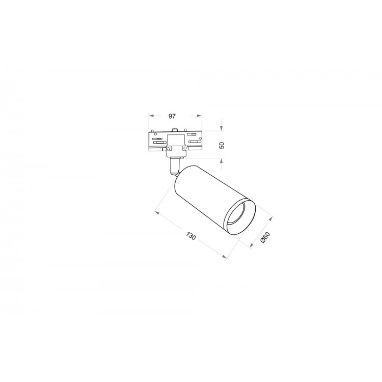 Трековый светильник Technical TR028-3-GU10-MG