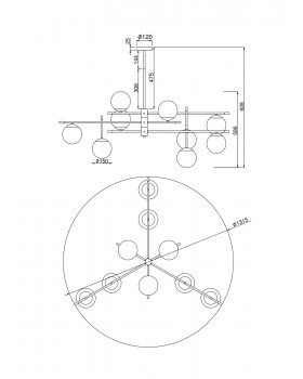 Подвесной светильник Maytoni MOD048PL-09G-foto2