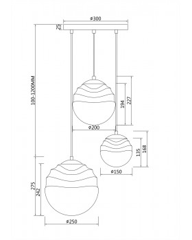 Подвесной светильник Maytoni P074PL-03N-foto4