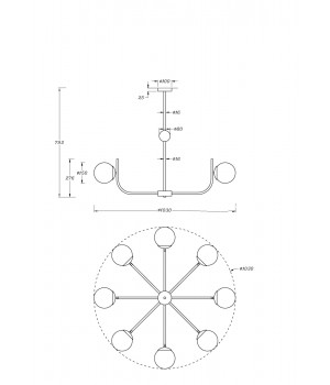 Подвесной светильник Maytoni MOD109PL-08BS-foto5