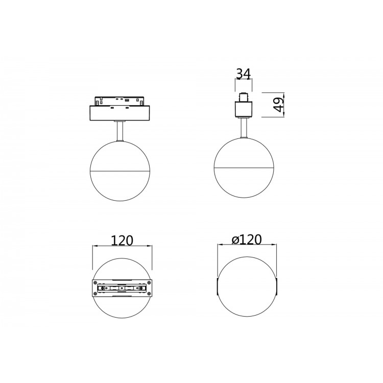 Трековый светильник Technical TR017-2-10W4K-W