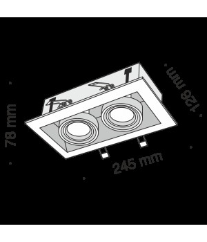 Встраиваемый светильник Technical DL008-2-02-S-foto3