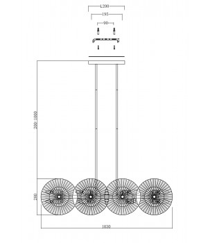 Подвесной светильник Maytoni MOD007PL-08G1-foto4