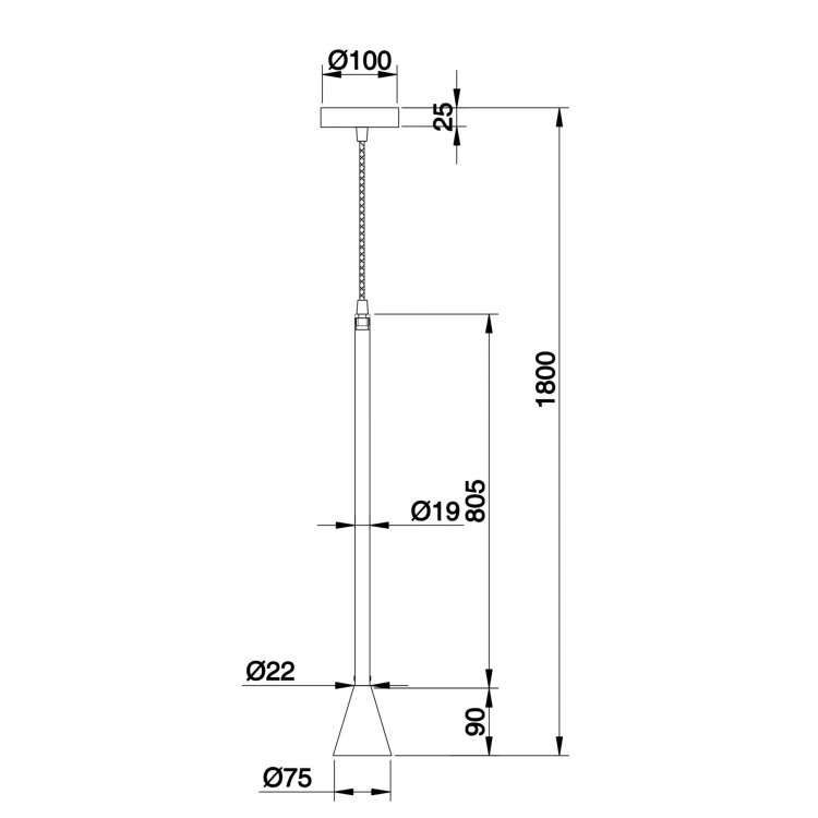 Подвесной светильник Technical P064PL-01W