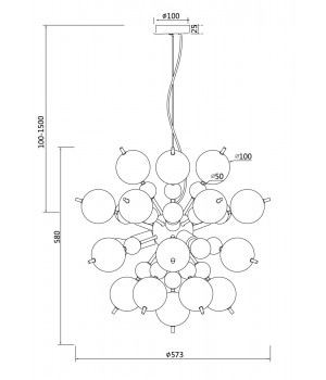 Подвесной светильник Maytoni MOD133PL-06CH-foto2