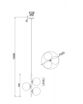 Подвесной светильник Maytoni MOD048PL-03G-foto7