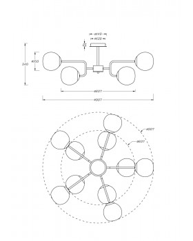 Подвесной светильник Maytoni MOD221PL-10G-foto7